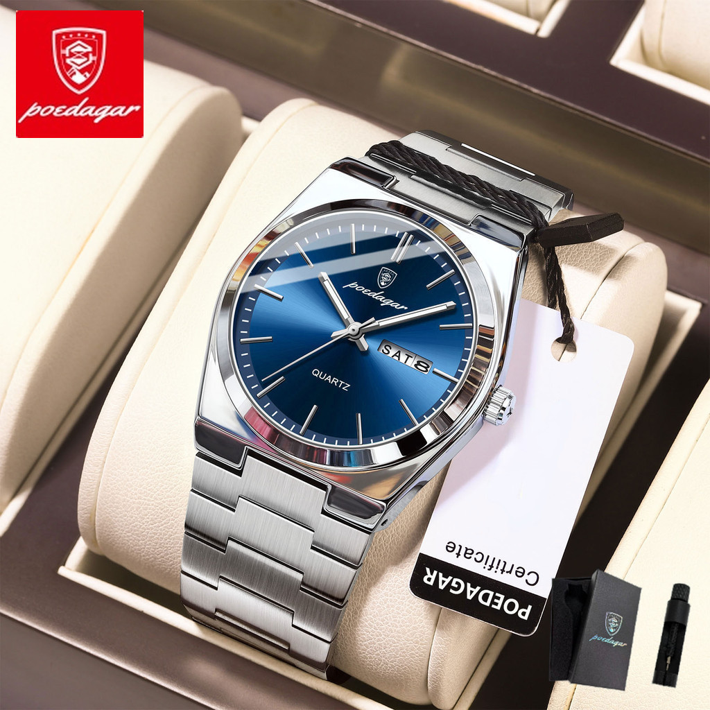 POEDAGAR relógio poedagar relogio masculino original  relogio masculino calendário relógio quartzo