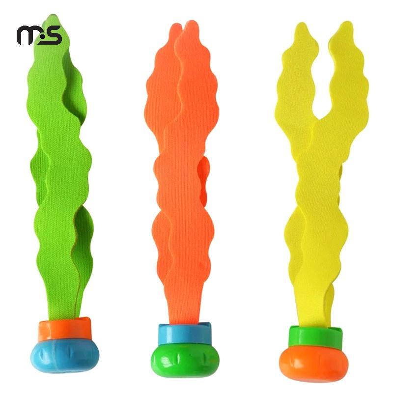 [Macrostars] 3 Peças Brinquedos De Verão Brinquedo De Mergulho De Algas Marinhas Jogos De Piscina Criança Subaquático Es