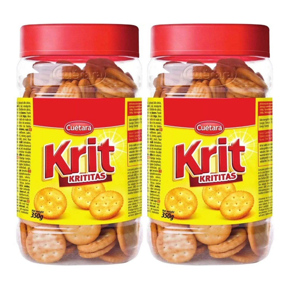 Kit 02 Biscoito Salgado Krit Krititas Cuétara