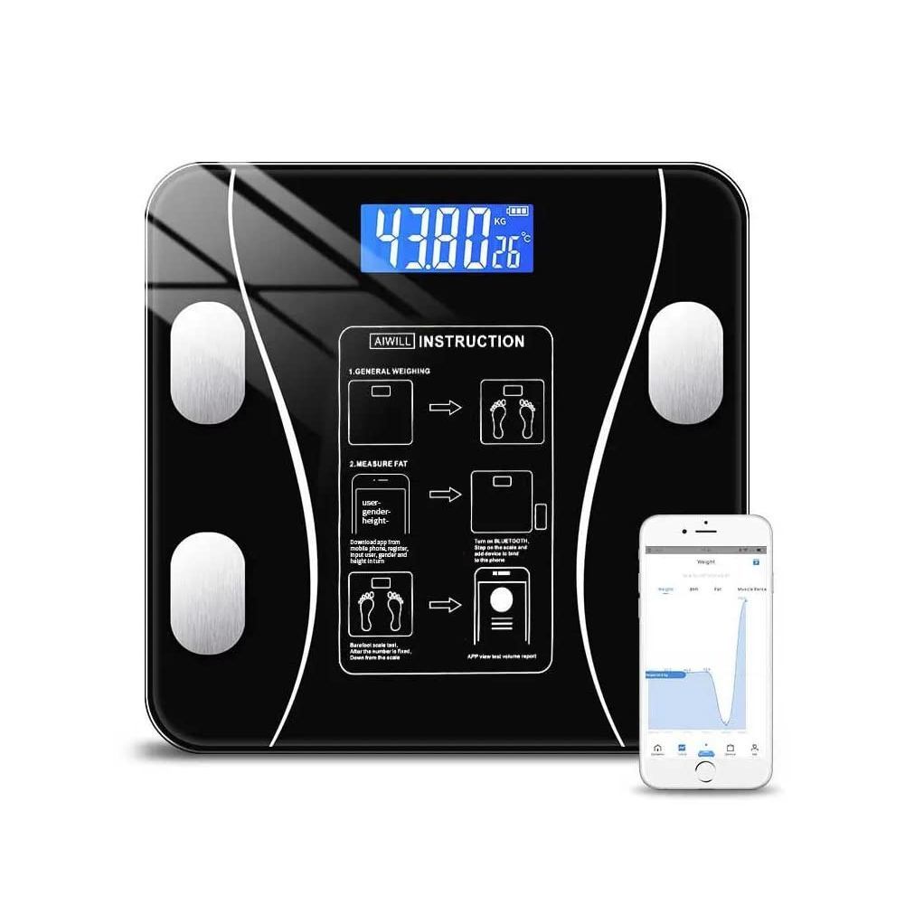 Balança Digital original line Bioimpedância Corporal Vidro 140kg Bluetooth