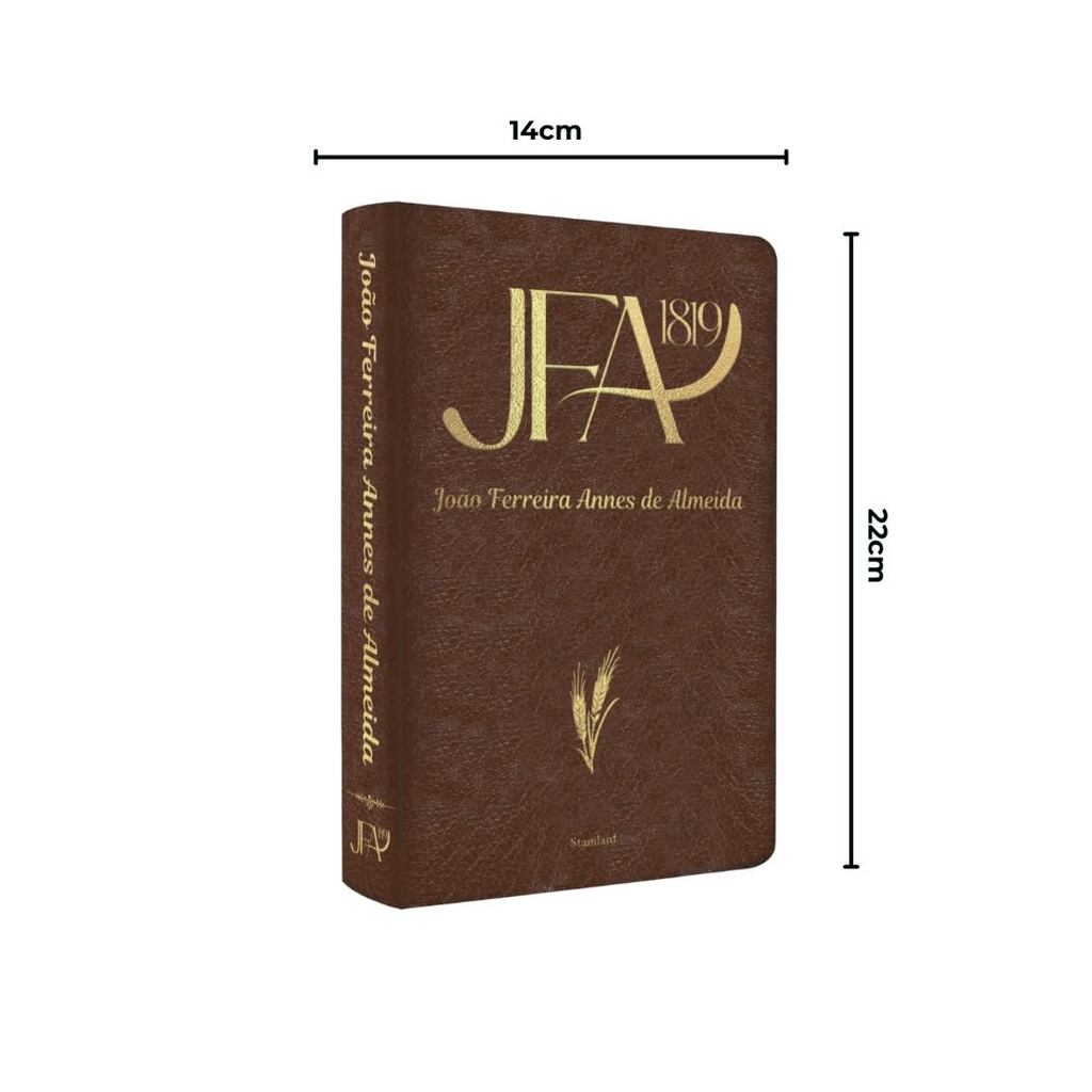 Bíblia Sagrada João Ferreira de Almeida | JFA 1819 | Standard | Letra Grande | Capa Luxo Marrom