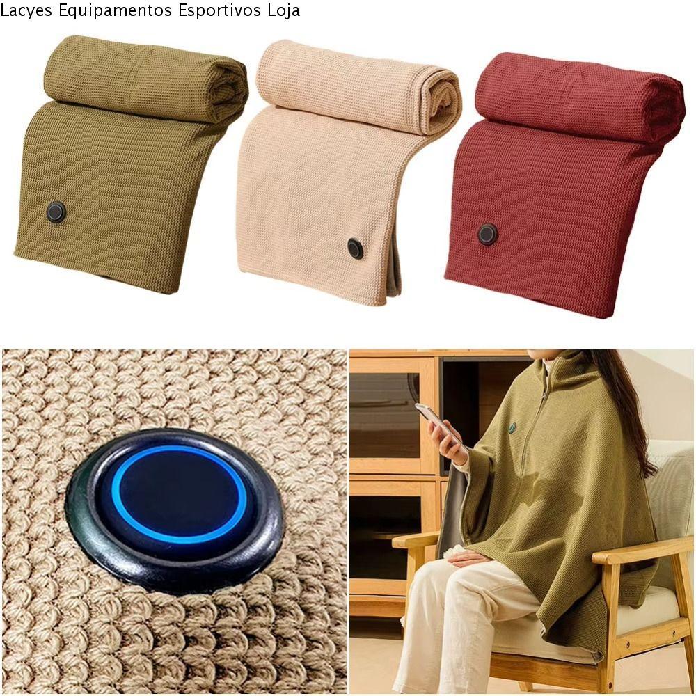 Cobertor Aquecido Elétrico LACYES , 3 Níveis De Aquecimento Com Fecho De Zíper Xale USB , Rápido