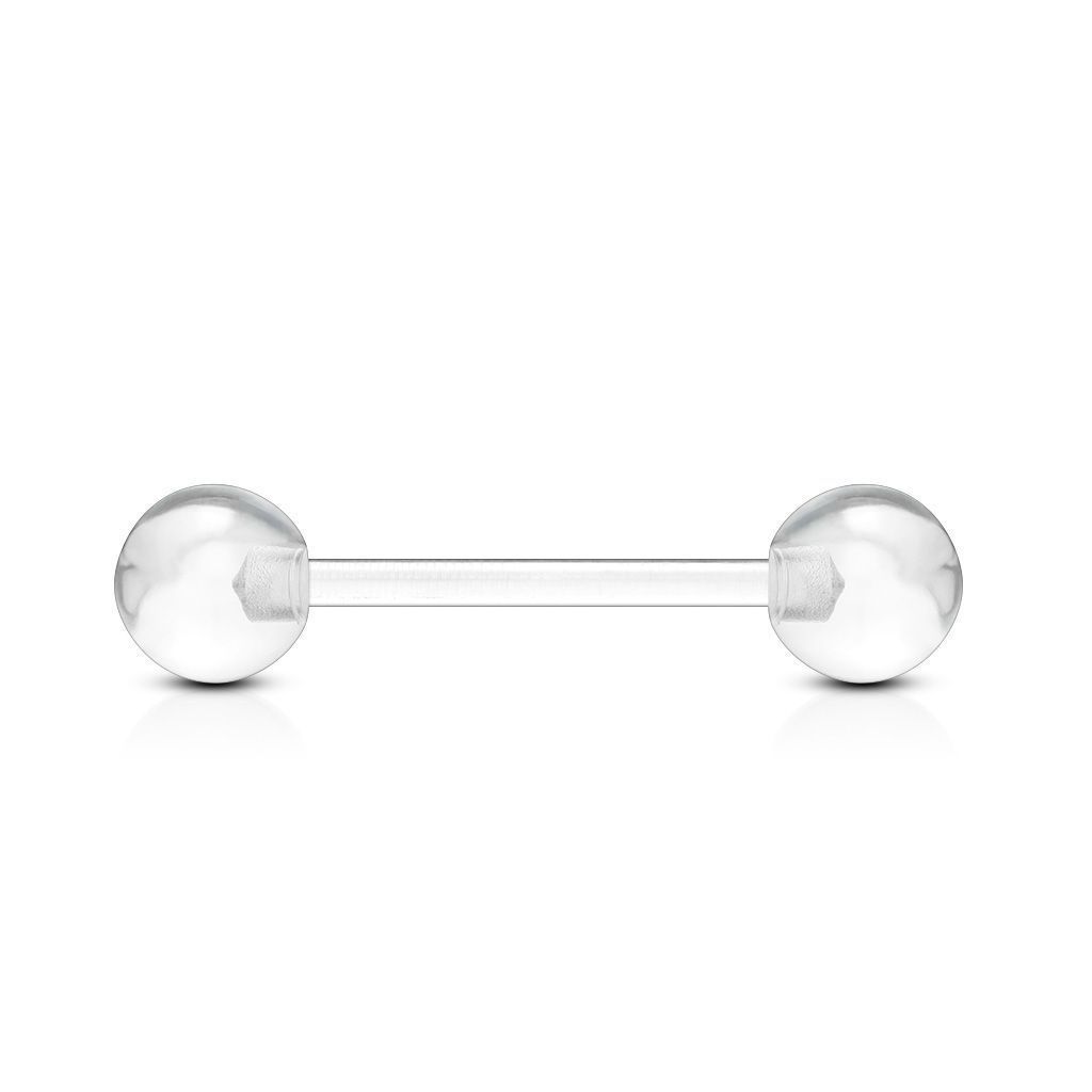 Piercing Mamilo Bioflex Transparente Antialérgico Par Para Exames Cirurgia Silicone