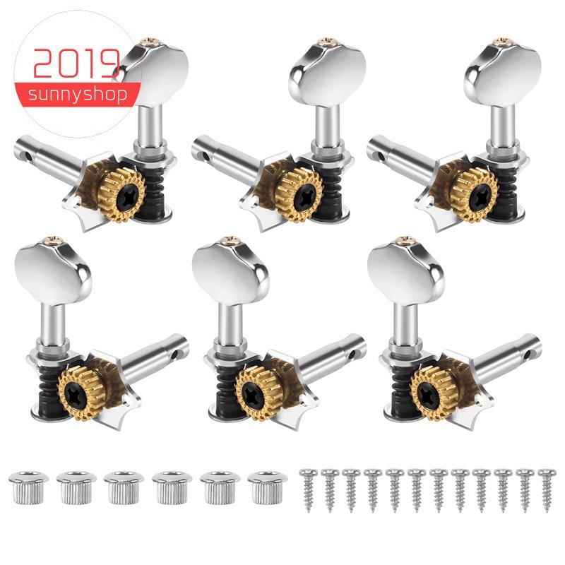[Bestseller S] 3L3R 6 Unidades 1 : 18 Pegs De Afinação De Cordas De Guitarra Tuner Cabeças De Máquina Botões Chaves Para