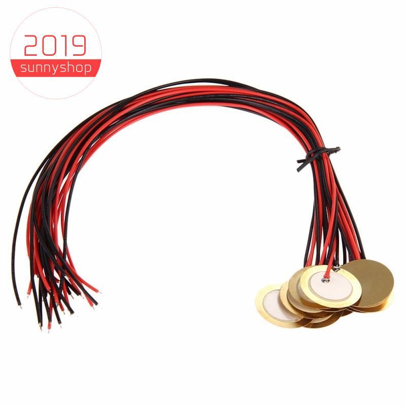[Bestseller S] 12 Unidades De Discos Piezo De 27 Mm Com Cabos , Gatilho De Tambor De Microfone , Captador Acústico , Gui