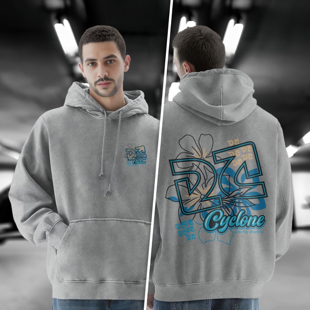 Blusa De Moletom CYCLONE LIBERTY AZUL Canguru — imagem 2 de 2