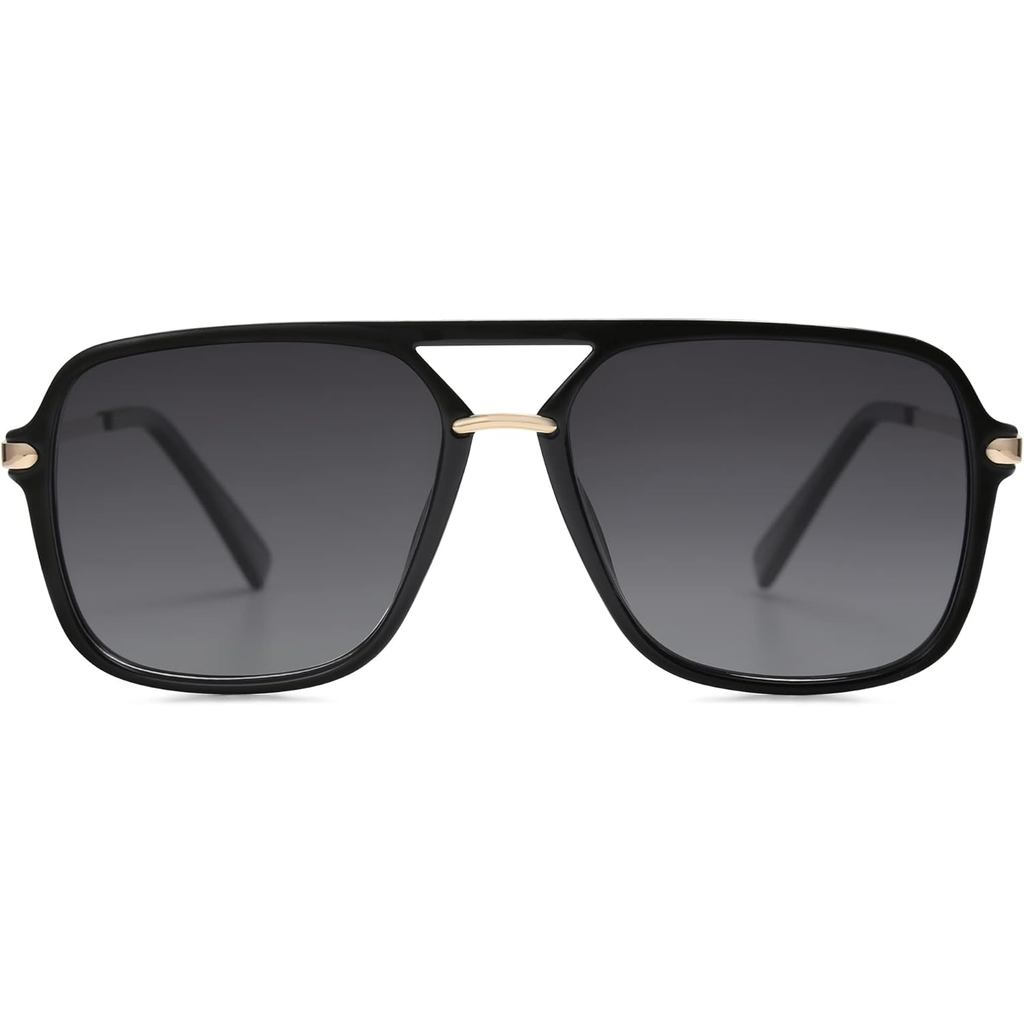 Óculos de Sol SOJOS para Mulheres e Homens, Quadrados, Retrô, Lentes Polarizadas, Estilo Aviador Moderno, Óculos de Sol