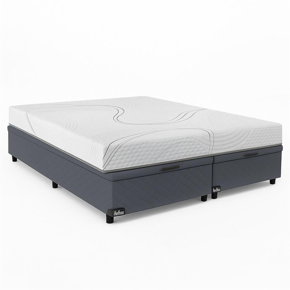 Colcho Viena Queen Bartira + Cama Box para Colcho Queen Universal Itaflex