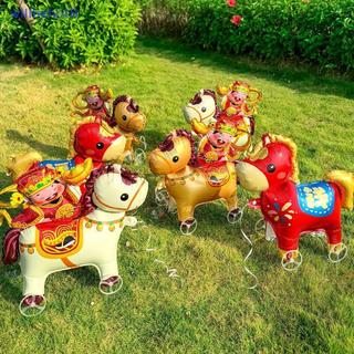 [WillbehotB] Balões De Folha De Desenho Animado 4D Elefante Suporte Balão De Caminhada Com Roda Para Crianças Decoração 