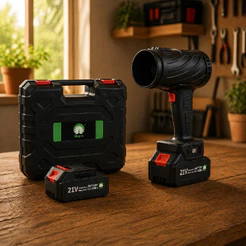 Soprador Turbo Portátil 2 Baterias Aspirador de Folhas Para Limpeza de Quintal