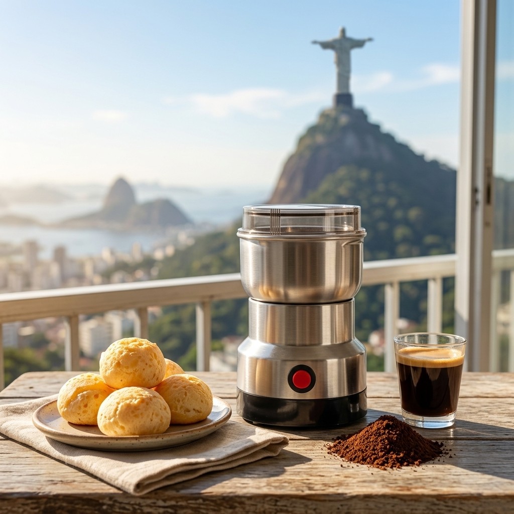 Máquina De Moer Café E Grãos Elétrica Em Inox Triturador De Sementes Linhaça E Chia Pronta Entrega Envio Imediato