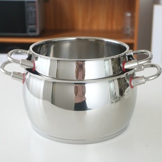 Panela em formato expandido de 20/24 cm Tipo 304 Panela de sopa de aço inoxidável Panela de mingau Barriga grande Carne 