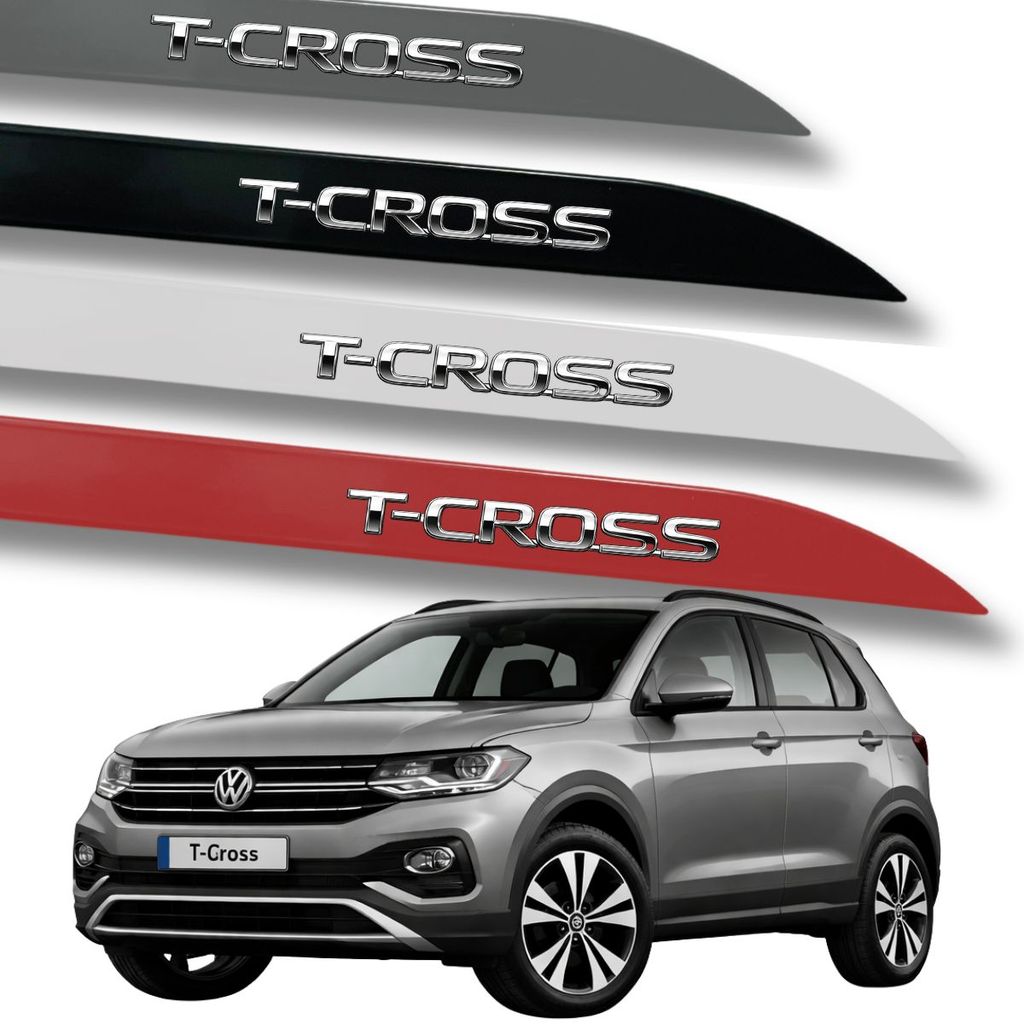 Friso Lateral T-cross 2019 a 2026 Porta Cromado Alto Relevo