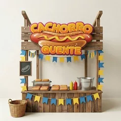 Placa De Sinalização em Papel para Festa Junina - Cachorro Quente - 50cm - 1 unidade - Festa Maluca - Rizzo