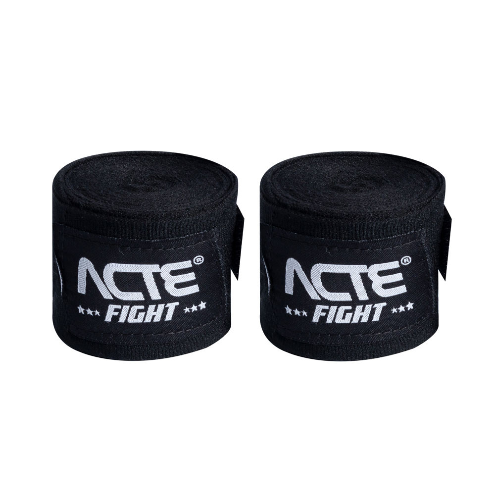 Bandagem Elástica 5m Acte Sports para Boxe Muay Thai Preta
