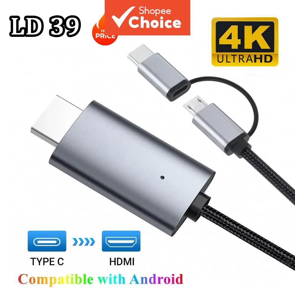 LD39 2 Em 1 USB-C E Micro Para HDMI Cabo HD Streaming Display Stick Dongle TV Pro