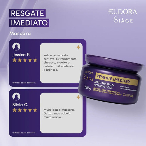 Eudora Siàge Máscara Balm 250g - Resgate Imediato