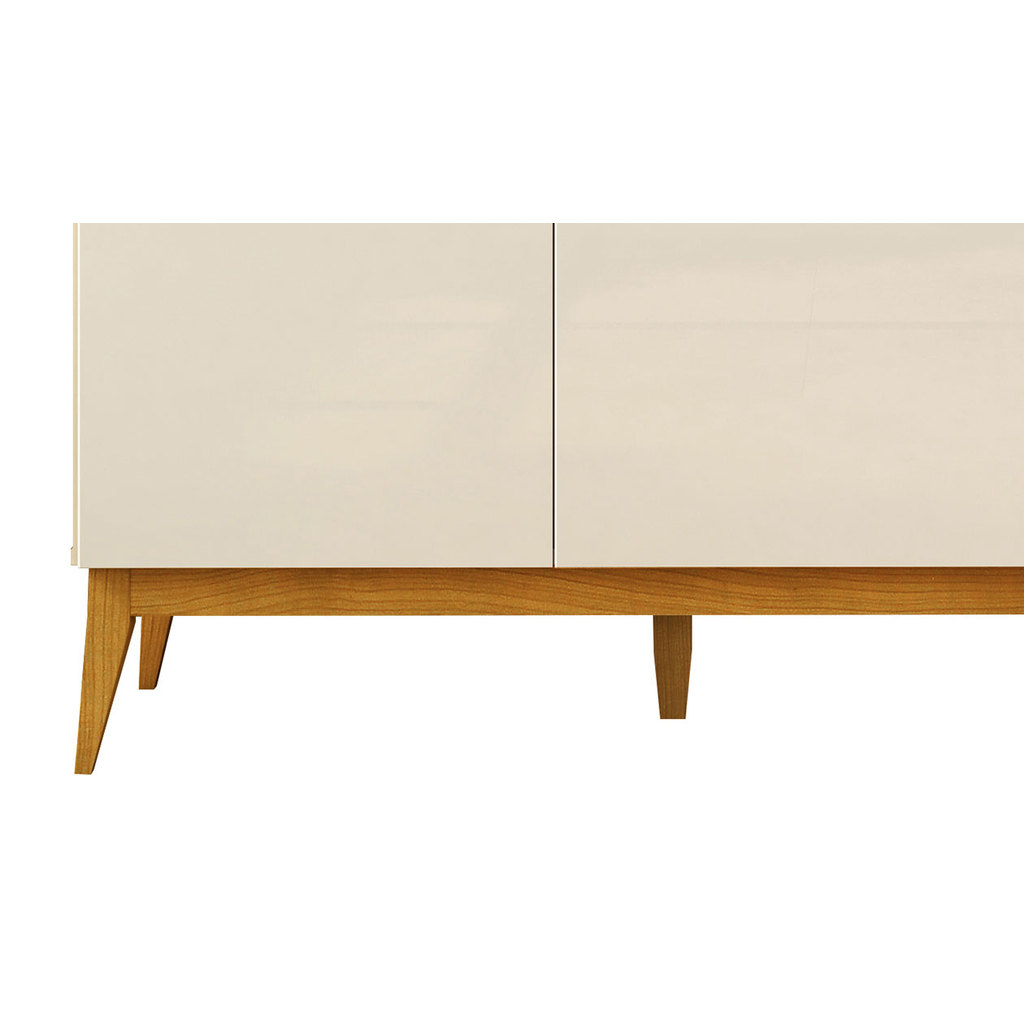 Buffet Aparador Magnum para Sala de Estar Madeira Moderna Off White com Cedro - Moveisaqui — imagem 2 de 2