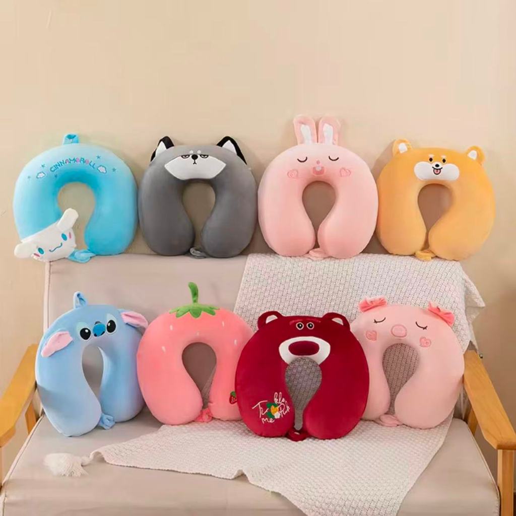 Almofada de Pescoço Infantil Fofa 30cm – Travesseiro Macio para Viagem e Descanso
