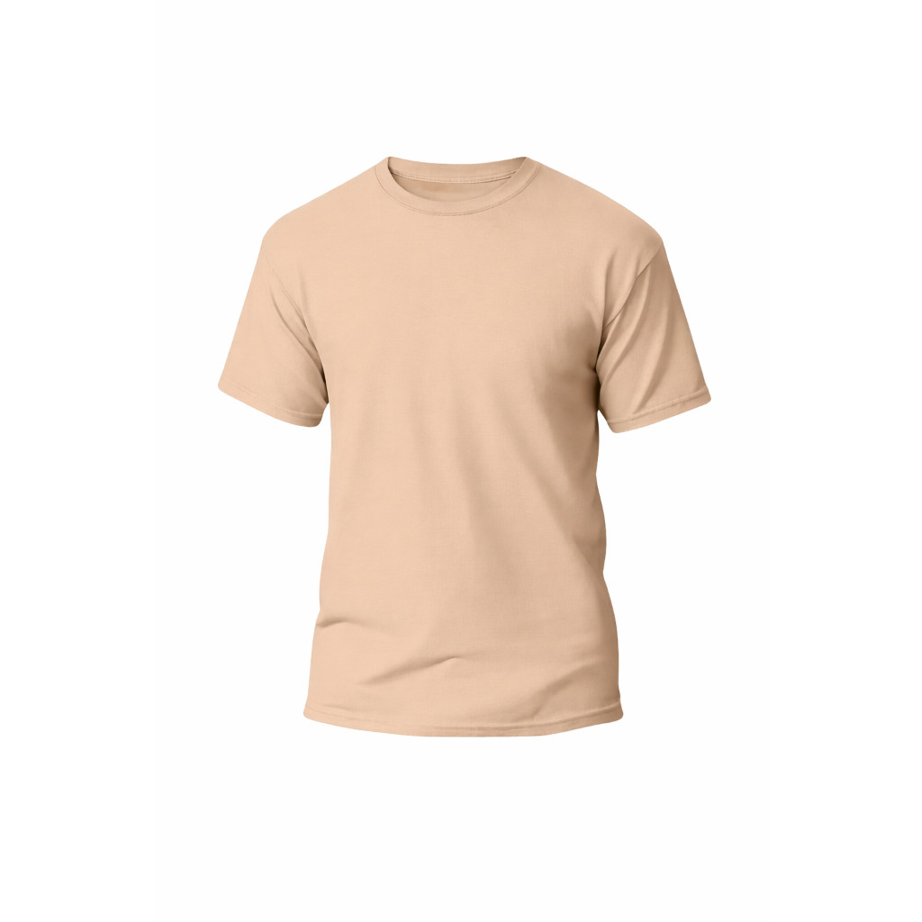 CAMISETA BEGE BASICA ALGODÃO CASUAL