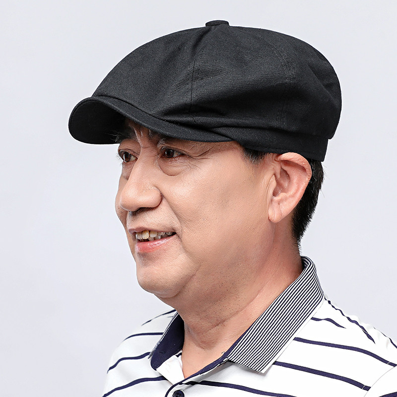 Chapéu masculino chapéu dianteiro primavera verão pintor boina boné de meia-idade idosos All-match pai vovô Casual chapé