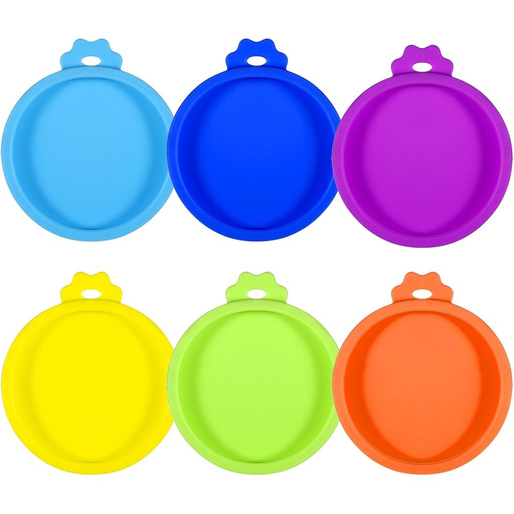 6 Tampas de Silicone para Latas de Comida para Gatos, Laváveis em Lava-louças, para Latas de Comida Úmida para Gatos de