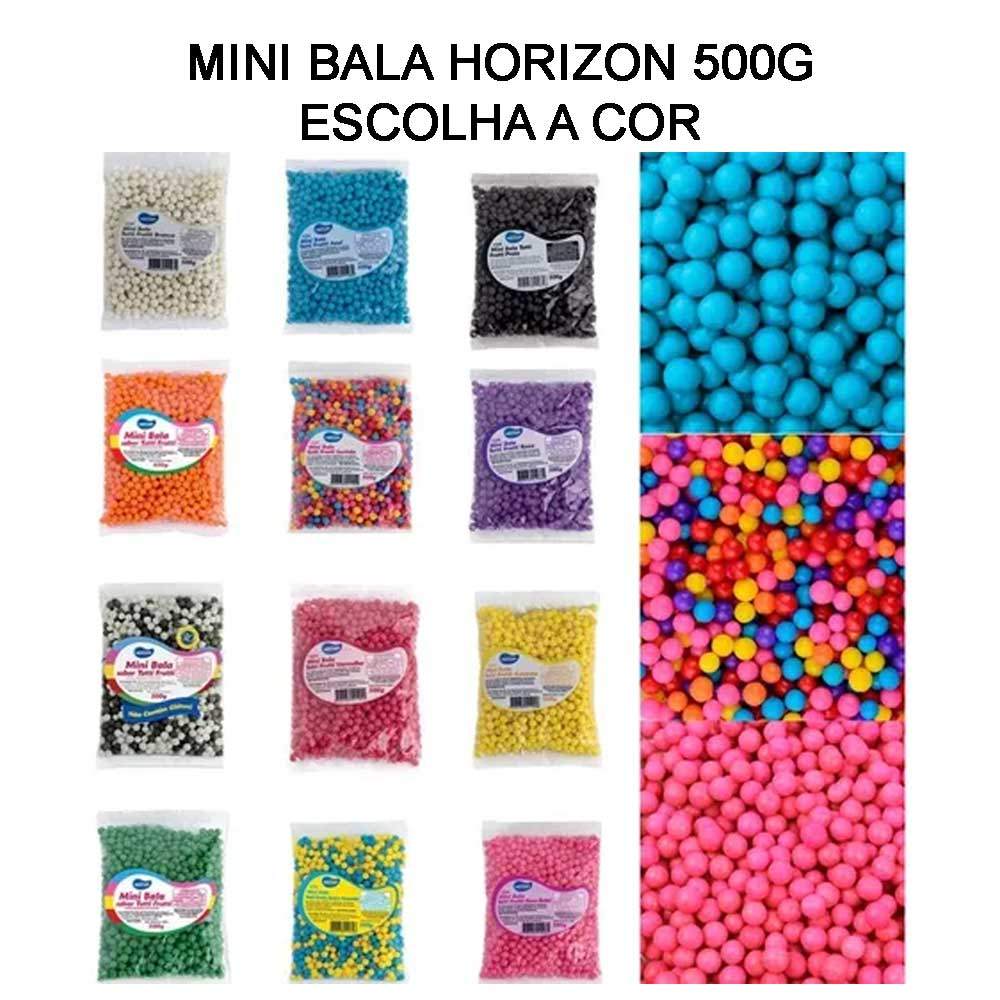 Mini Bala Balinhas Confeitos Ideal para Tubete Lembrancinha ESCOLHA A COR 500g - Horizon