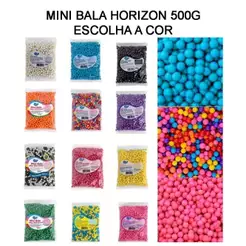 Mini Bala Balinhas Confeitos Ideal para Tubete Lembrancinha ESCOLHA A COR 500g - Horizon