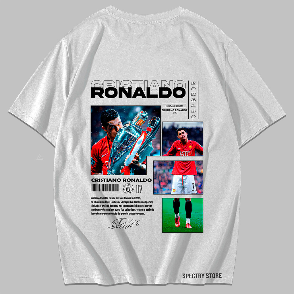 Camiseta Camisa Ronaldo CR7 Futebol Streetwear Exclusivo Unissex Algodão