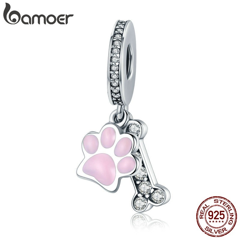 BAMOER Family Has Pets Charm 925 Silver Bracelet Accessories SCC452