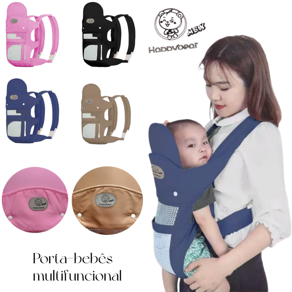 Canguru Carregador de Bebê Ergonômico 0-20Kg 4 maneiras de usar Itens essenciais para o bebê sair H-17