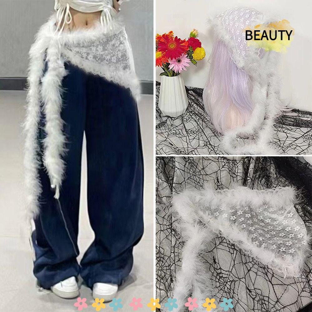 BEAUTYHOMEBR Cinto De Pelúcia Macio , Pele Punk Quente E Fofo Jeans Hiphop Super Y2K