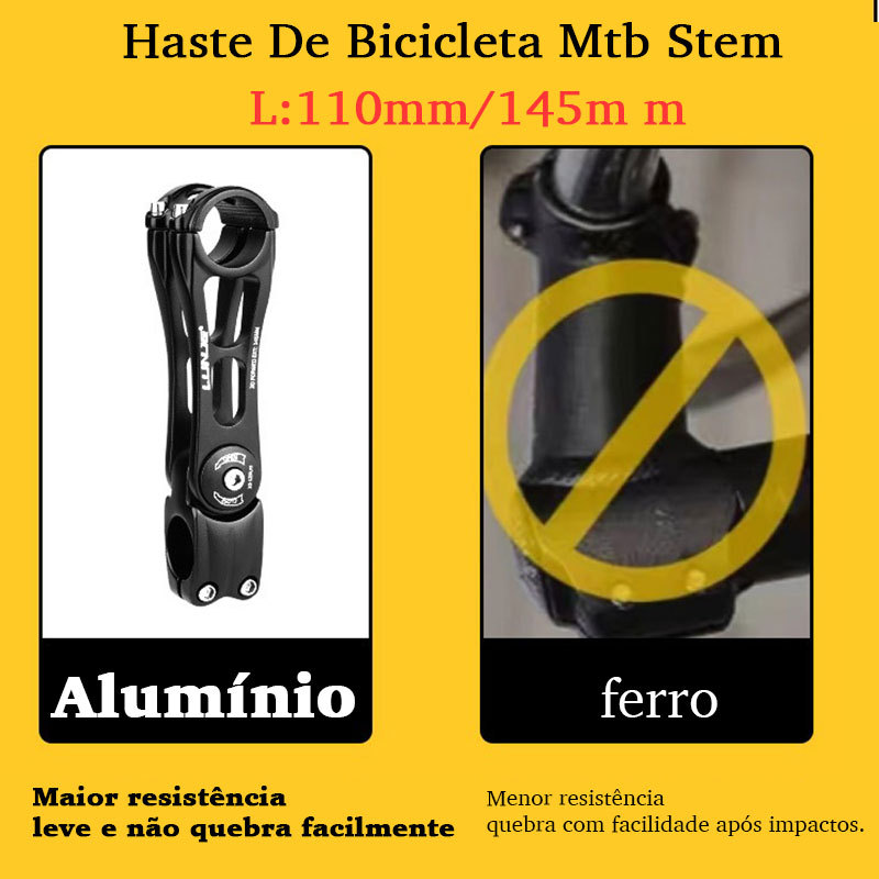 LUNJE Mesa Suporte Guidão 31.8mm MTB 110mm 145mm Ajustável +/-80 Graus Para Bicicleta em Alumínio