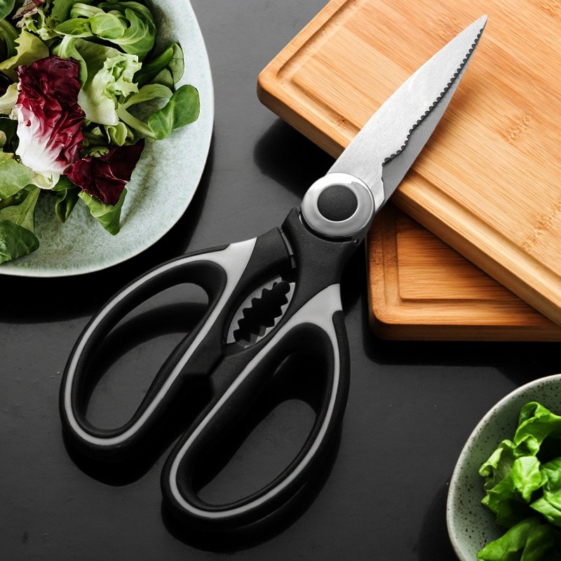 Tesoura de cozinha de aço inoxidável tesoura de cozinha garra de frango tesoura doméstica multifuncional complemento de 