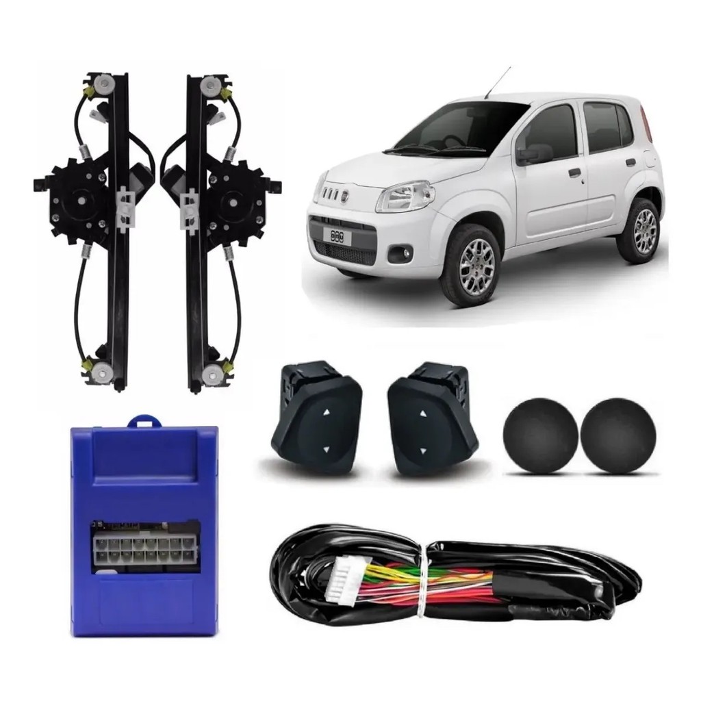 Kit Vidro Eletrico Uno 2016 ate 2018 4 Porta Dianteira POSITRON