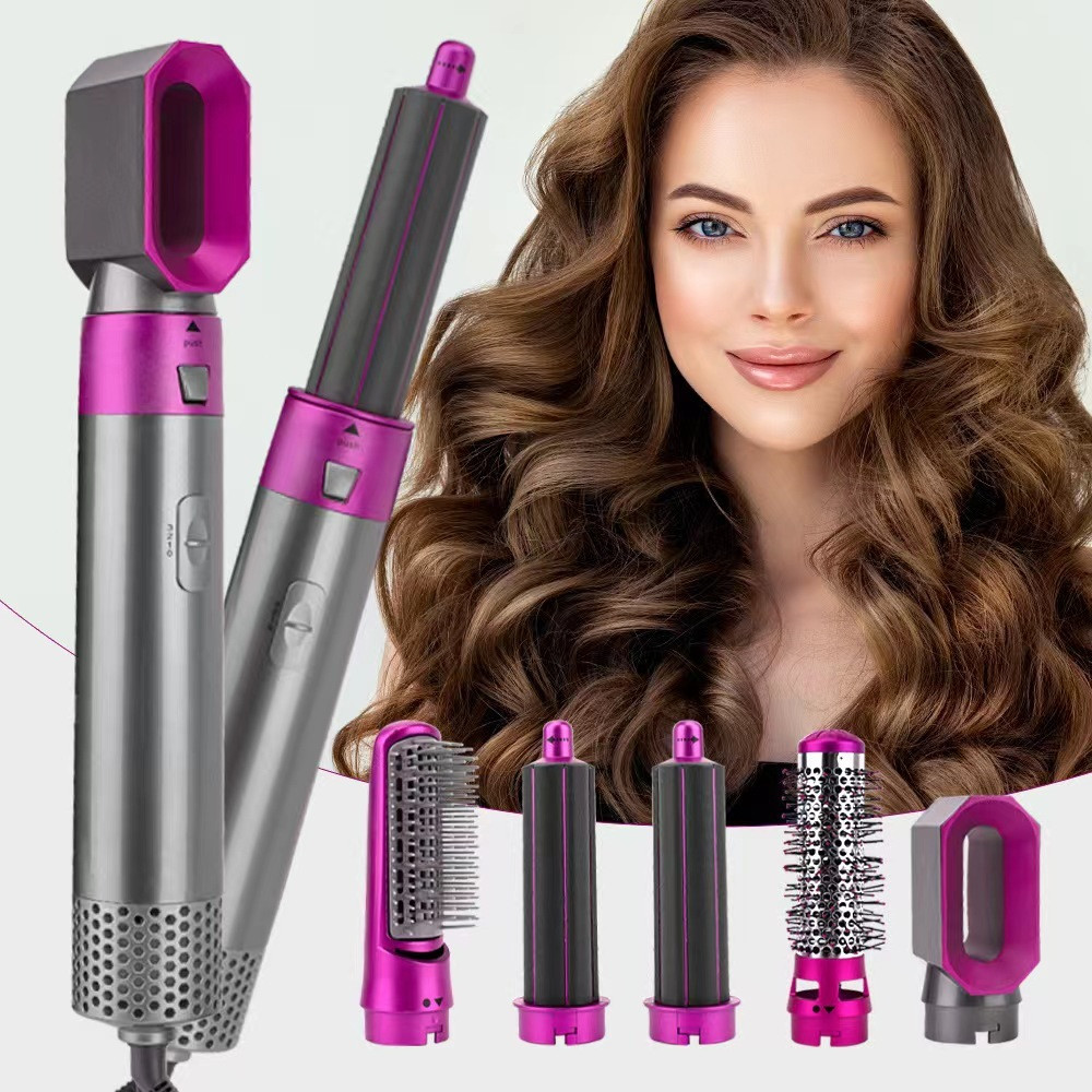 5 Em 1 Secador De Cabelo Escova De Ar Quente Modelador Alisador