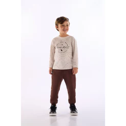 Conjunto Camiseta Listrada Calça Quimby