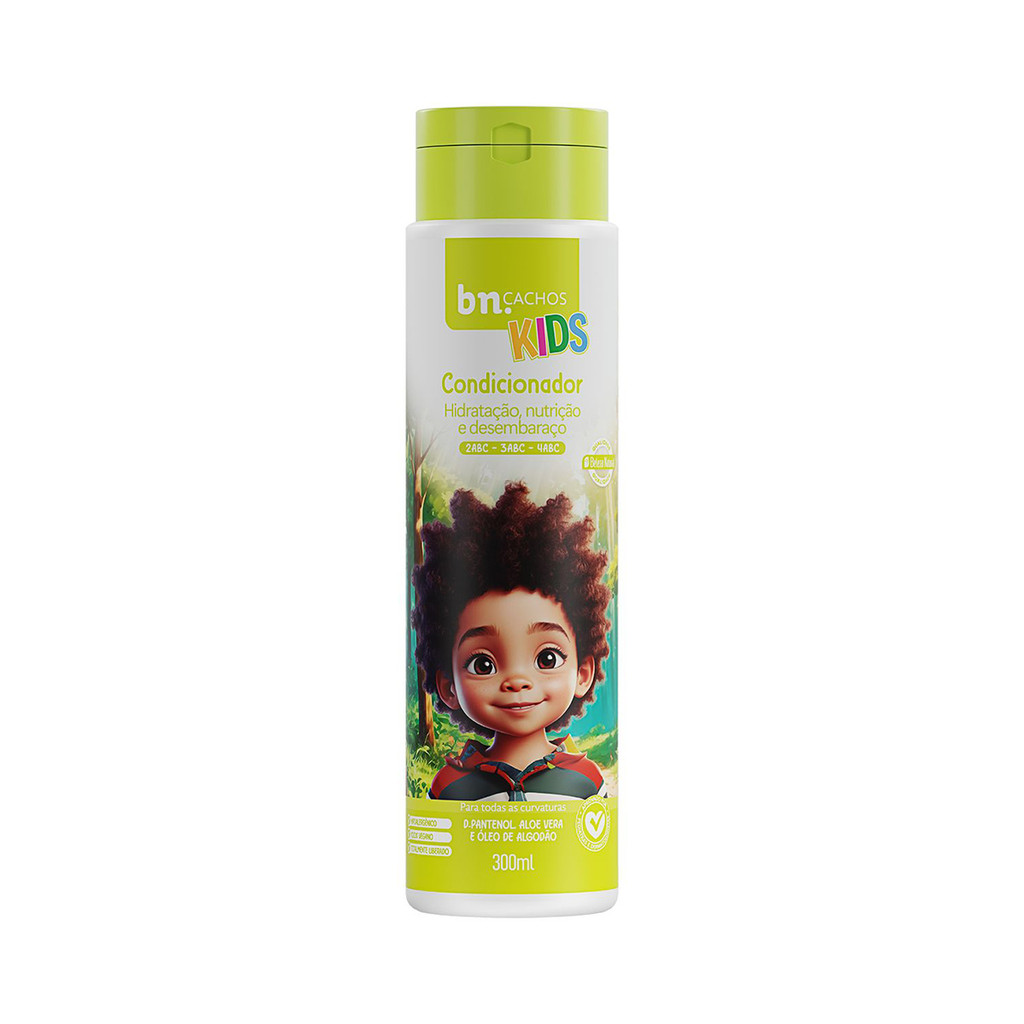 Kit Shampoo e Condicionador + Creme de Pentear + Gelatina 500g Linha Kids bn.Cachos · foto 2