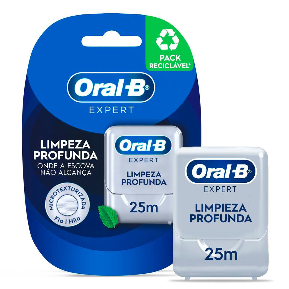 Fio Dental Oral-B Expert Limpeza Profunda com 1 Unidade de 25m em Oferta na Shopee