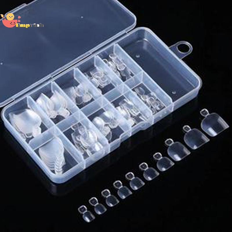EMCH > 100 Pçs/Caixa Acrílico Apontado Unhas Postiças Kits De Manicure Nail Art Decoração Nova