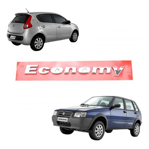 Imagem Emblema Economy Adesivo Da Tampa Do Porta Malas Fiat Palio