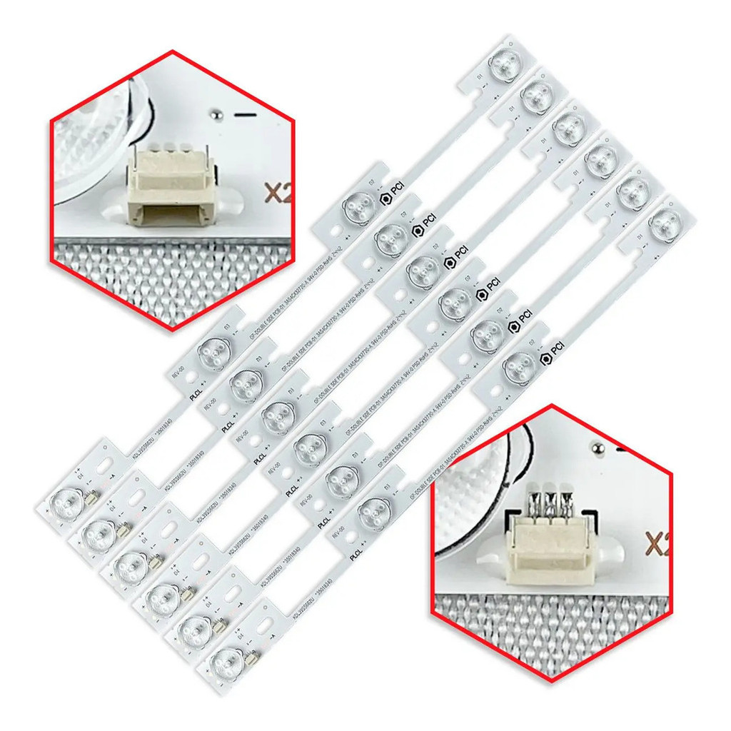Kit C/6 Barra Led Alumínio 40l2400 40l5400 Dl3944 Dl4045