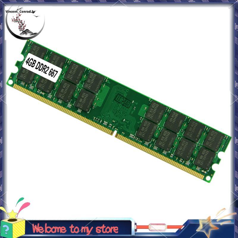 Para Computador Desktop Compatível DDR2 4GB Módulo De Memória 240PIN PC2-5300 667MHz RAM Alta Frequência Grande Capacida