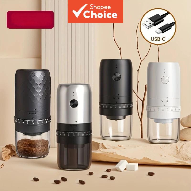 Moedor de grãos, cafeteira portátil para camping, moedor de grãos de café, moedor elétrico de grãos KMDJ
