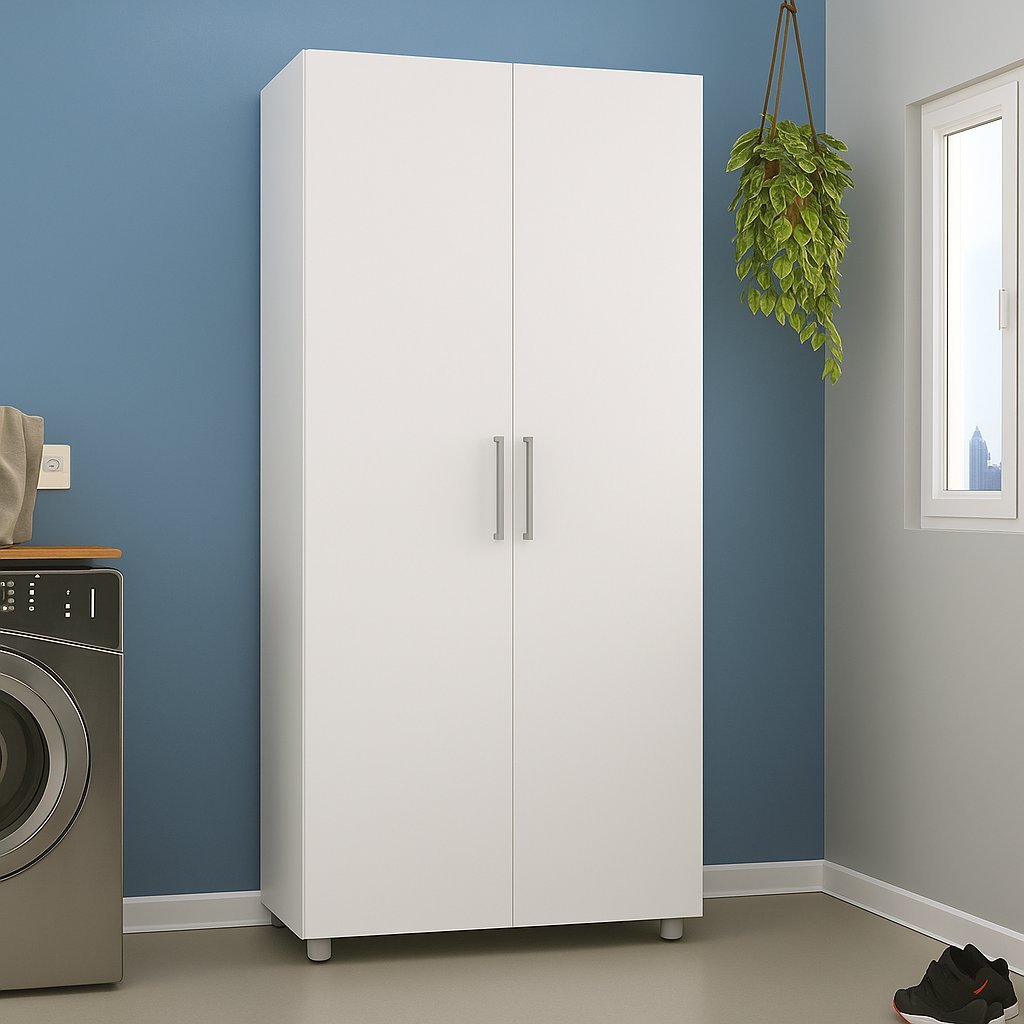 Armário Multiuso 2 Portas 100% MDF Branco