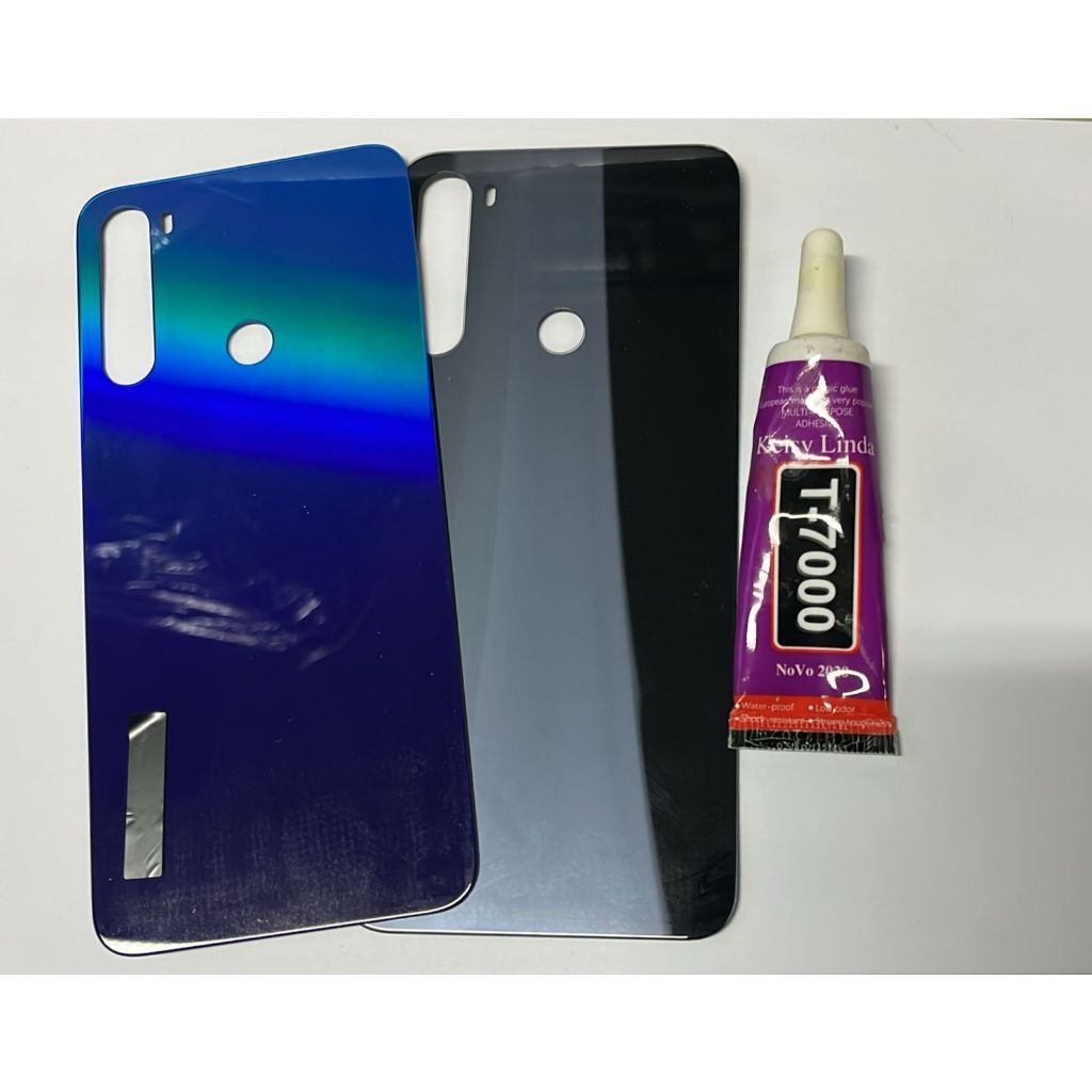 Tampa Traseira Tras  Vidro + Cola 15 ml T7000 Ou B7000 Compativel Com Note 8 Note 8T (NOTE 8 E NOTE 8T Não sâo igual)