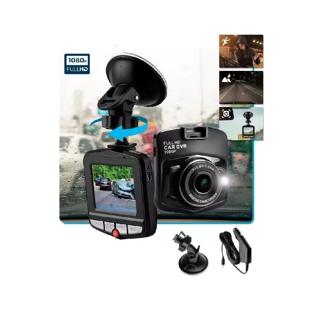Filmadora para Carro DVR 1080p – Tela LCD 2.2" e Visão Noturna