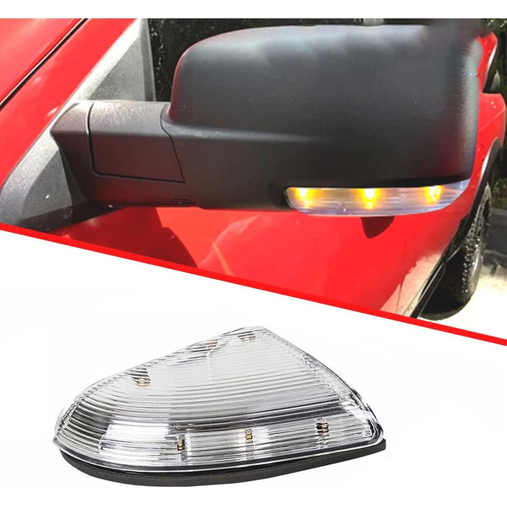 Luz de Sinalização de Espelho Frontal Compatível com Dodge Ram 1500 2009-2018, Conjunto de Lâmpada LED de Marcador Later