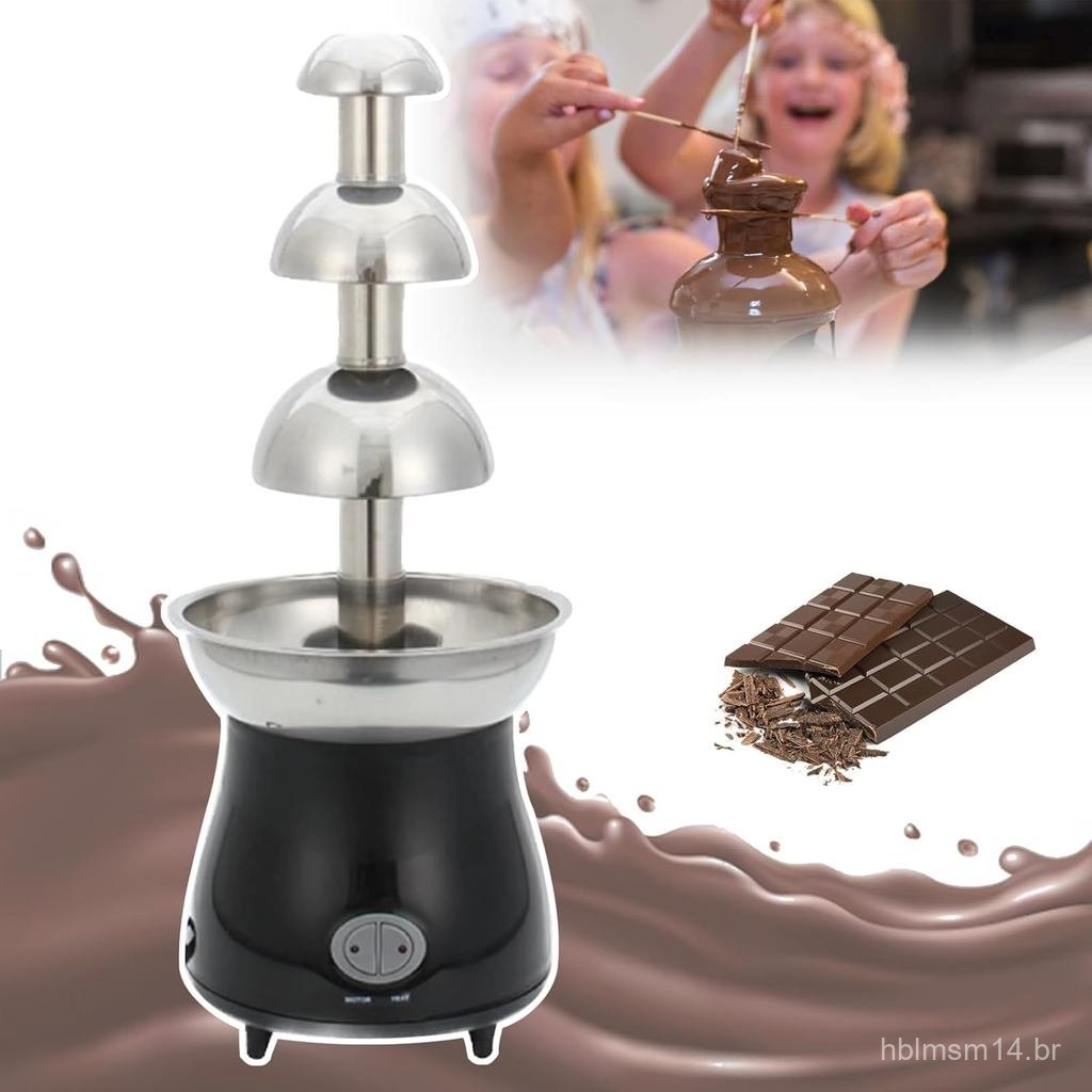 Máquina de Cascata de Chocolate de 4 Níveis, Operação Elétrica Silenciosa, Torre de Derretimento de Chocolate para Uso D