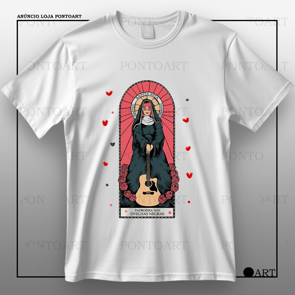 Camiseta Rita Lee Padroeira Das Ovelhas Negras Camisa 100% Algodão